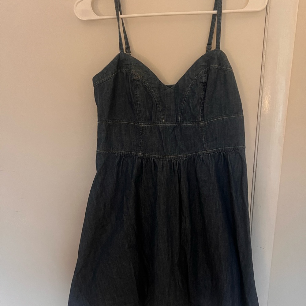 Dark Denim Spaghetti Strap Dress